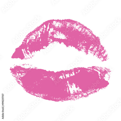 Lipstick kiss mark Romantic lip print Imprint of lips kiss Sexy lips makeup Female mouth Love symbol Design element for beauty fashion poster Valentines Day wedding
