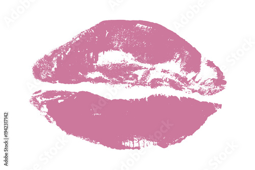 Lipstick kiss mark Romantic lip print Imprint of lips kiss Sexy lips makeup Female mouth Love symbol Design element for beauty fashion poster Valentines Day wedding