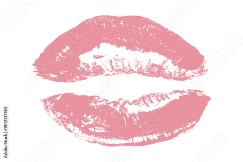 Lipstick kiss mark Romantic lip print Imprint of lips kiss Sexy lips makeup Female mouth Love symbol Design element for beauty fashion poster Valentines Day wedding
