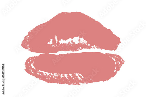 Lipstick kiss mark Romantic lip print Imprint of lips kiss Sexy lips makeup Female mouth Love symbol Design element for beauty fashion poster Valentines Day wedding