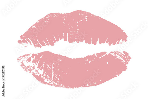 Lipstick kiss mark Romantic lip print Imprint of lips kiss Sexy lips makeup Female mouth Love symbol Design element for beauty fashion poster Valentines Day wedding