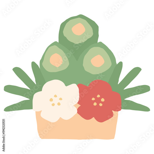 門松のイラスト 正月飾りや1月の園だよりに使えるシンプル手描き素材シリーズ