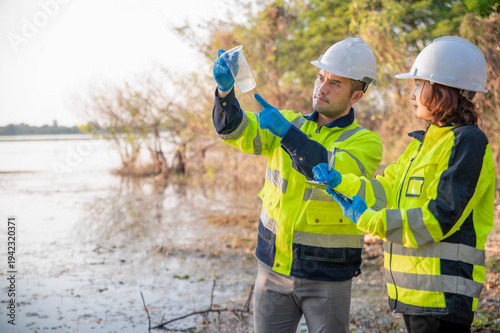 Environmentalists are collecting water samples from natural ponds to test for aquatic life.
