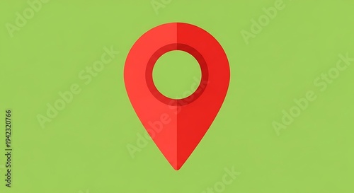 Free Download Red map pin icon on a green background representing geographical location, navigation, and destination on digital maps and travel applications - GFXLoad