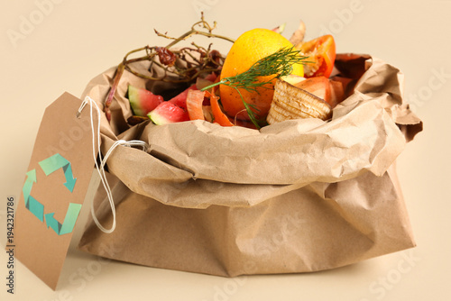 Paper bag of organic waste ...
