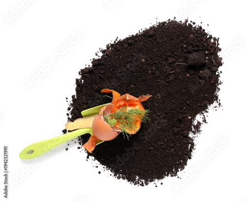 Organic waste with heap of ...