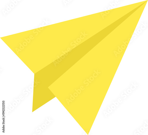 Yellow paper airplane