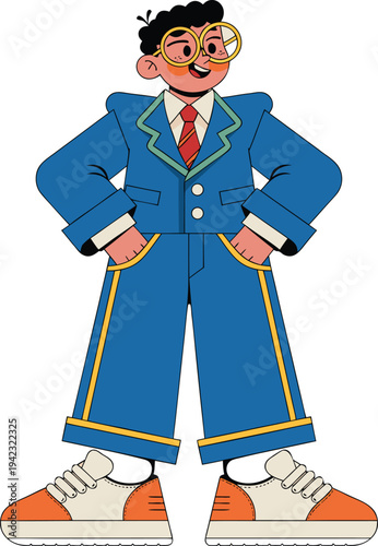 cartoon illustration of a man