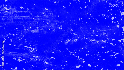 荒々しく激しい掠れ・擦り傷・剥がれ・汚れ、経年劣化や使い込んだようなイメージのグランジ風背景・テクスチャー向け画像素材B　8K UHDサイズ　青／ブルー