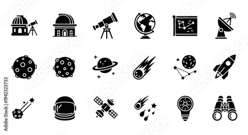 Virtual Reality Icons VR Headsets, Technology, and Futuristic Experiences