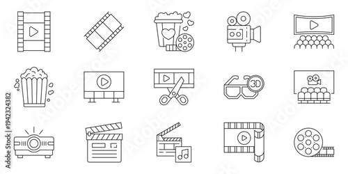 Cinematic Icons A Collection of Film and Cinema Related Graphics and Symbols