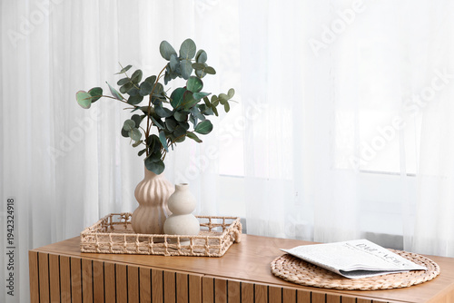Vases with beautiful artifi...