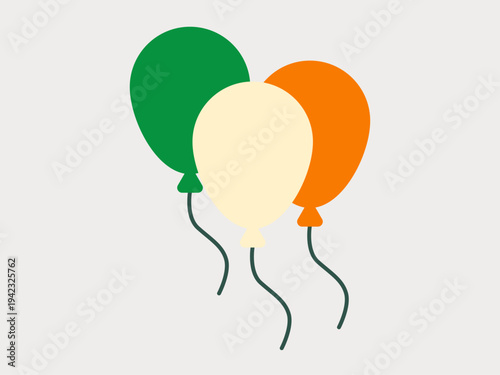 Balloons icon. Saint Patrick's day icon design. Flat vector icon style.