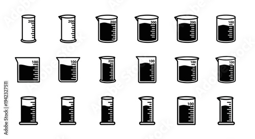 Black silhouette icons of diverse gardening and cleaning tools, featuring rakes, spreaders, and various implements for effective outdoor and yard maintenance tasks