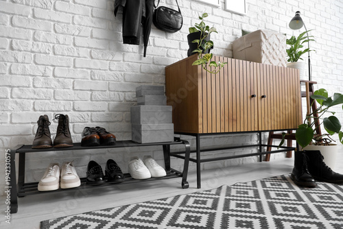 Interior of modern hallway ...