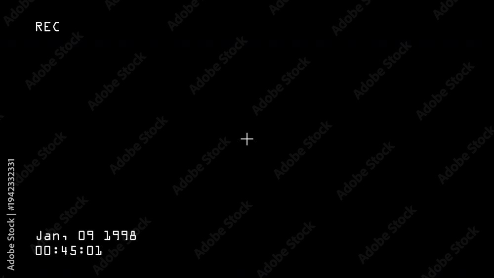 Camcorder Recording Screen Overlay with Digital Date and Time Stamp ...