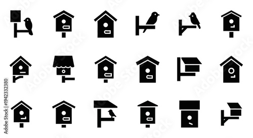 Passport Icon Set Travel and Identification Symbols for Global Mobility and Security