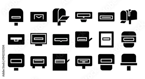 Collection of various electric cable and connector icons for technology and electronics applications