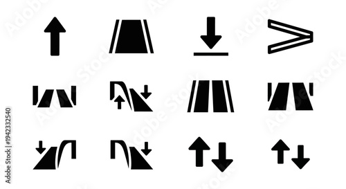 A Collection of Black and White Vector Icons Representing Various Objects, Symbols, and Concepts