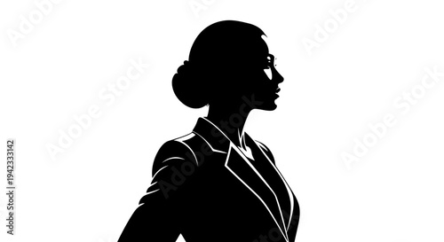 A confident businesswoman stands proudly in her professional attire.