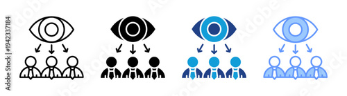 Supervised icon set multiple style collection