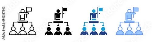 Competitive icon set multiple style collection