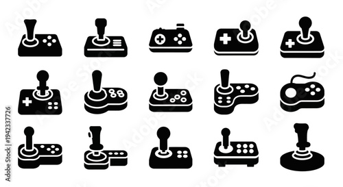 Collection of game controllers and joysticks, representing digital entertainment and interactive gaming experiences for modern leisure