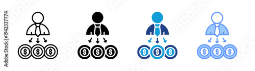 Admin icon set multiple style collection