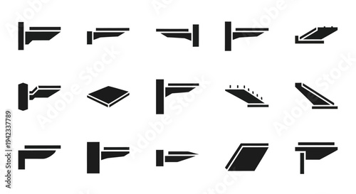 Collection of Decorative and Functional Brackets and Supports for Various Applications