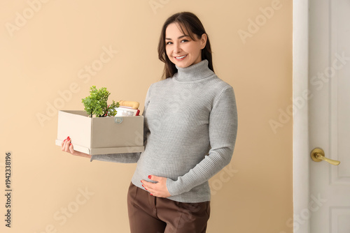 Happy fired pregnant busine...