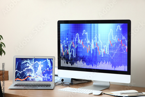 Laptop and computer monitor...