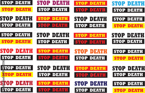 Stop Death Vector Calligraphy Art – Bold Typography Design | Editable EPS Graphic for Posters, Stickers & Awareness Campaigns