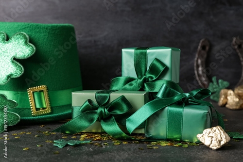 Gift boxes with leprechaun ...