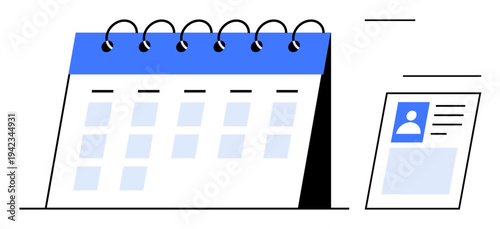Scheduling concept. Calendar layout s time management and efficient scheduling. Scheduling tools simplify daily planning and personal data organization. Ideal for business, productivity, meetings