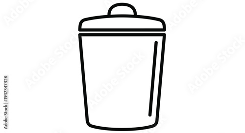 Simple doodle of a jar with a lid hand drawn style illustration