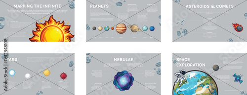 Cosmos & Space Objects Science Infographics