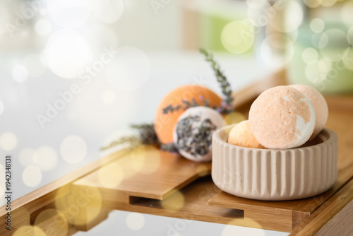Lavender bath bombs with fl...
