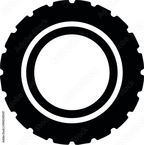 Wheel and tire icon for automotive interface