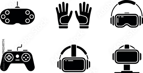 Gloves for VR equipment icons