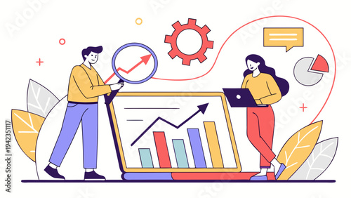 business man with chart