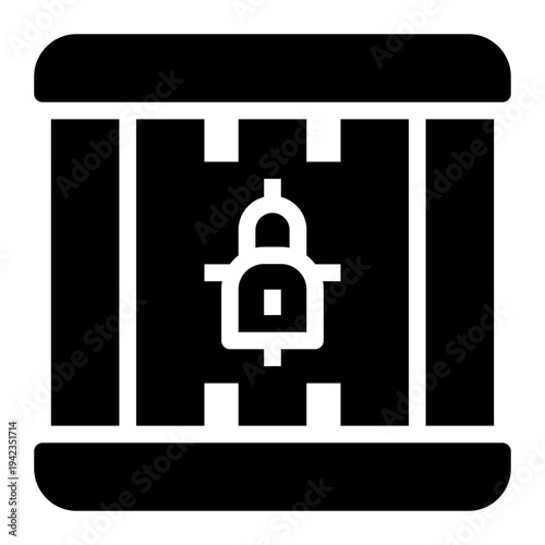 icon detention jail with style glyph