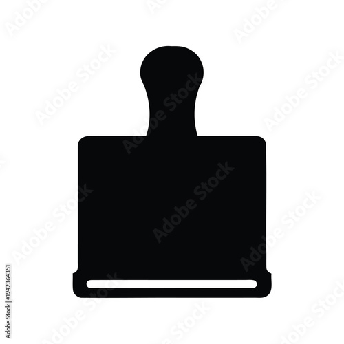 Simple stylized illustration of a wooden kitchen cutting board silhouette on white