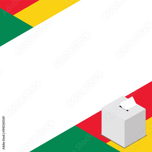 Benin Election Box Square Template Vector