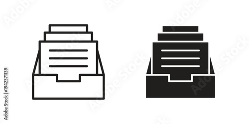 Archive icon for web and mobile app. Vector icons