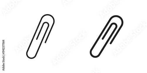 Attachment clip icon for web and mobile app. Vector icons