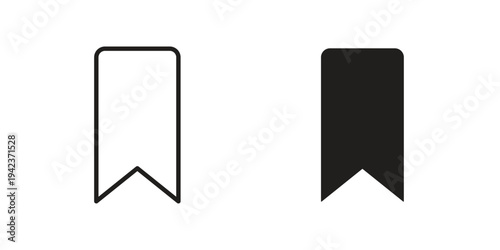 Bookmark icon for web and mobile app. Vector icons