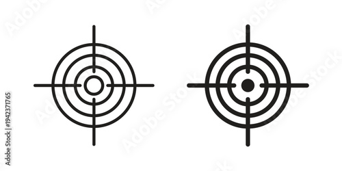 Bullseye pointer icon for web and mobile app. Vector icons