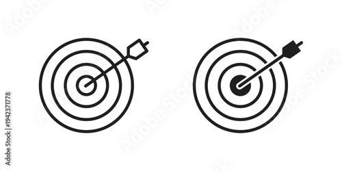Bullseye icon for web and mobile app. Vector icons