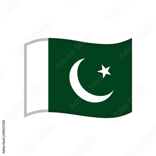 Free Download Waving Pakistan National Flag Realistic Illustration - GFXLoad
