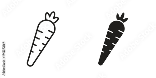 Carrot icon for web and mobile app. Vector icons